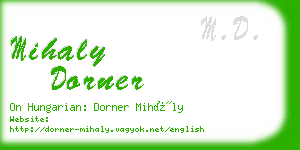 mihaly dorner business card